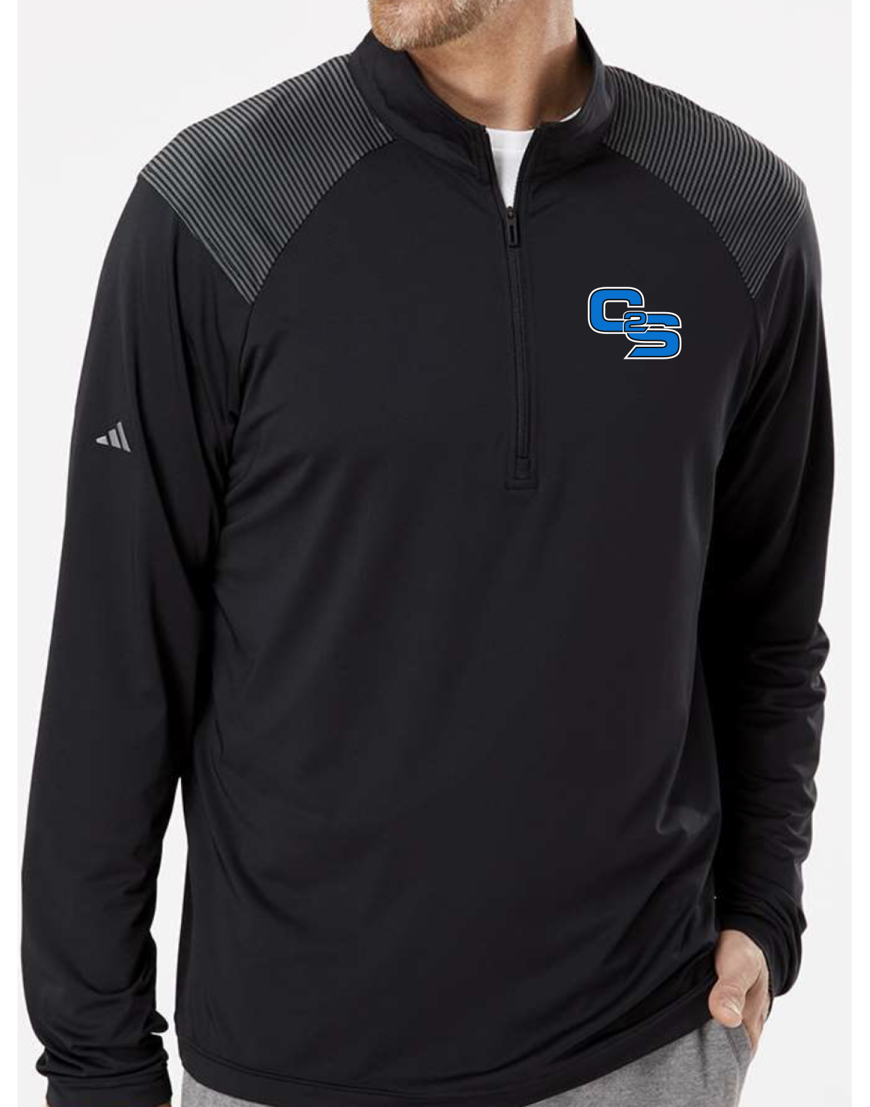 Adidas Men's Ultimate365 Lightweight Shoulder Stripe Quarter-Zip Pullover