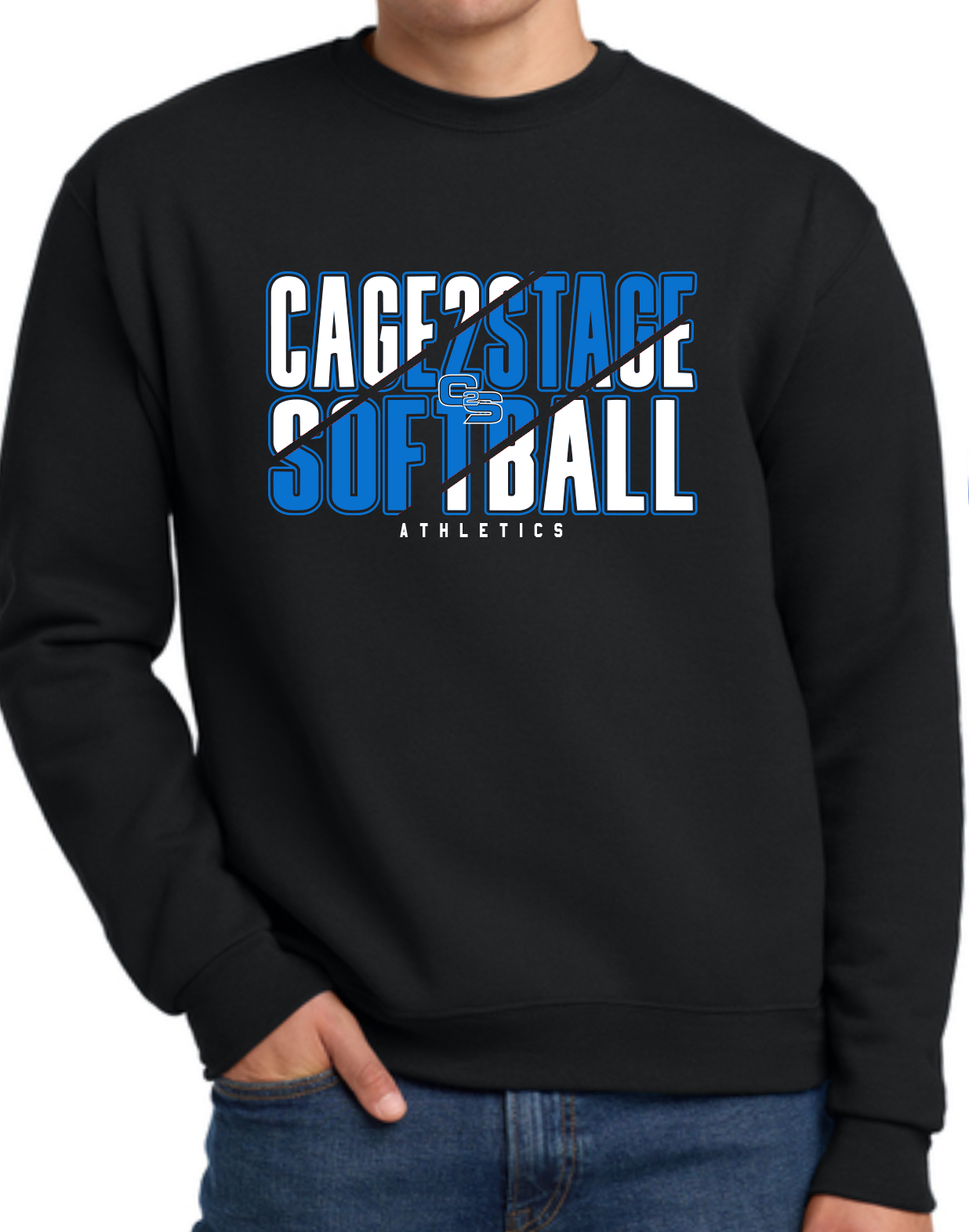 Softball Color Block Crewneck