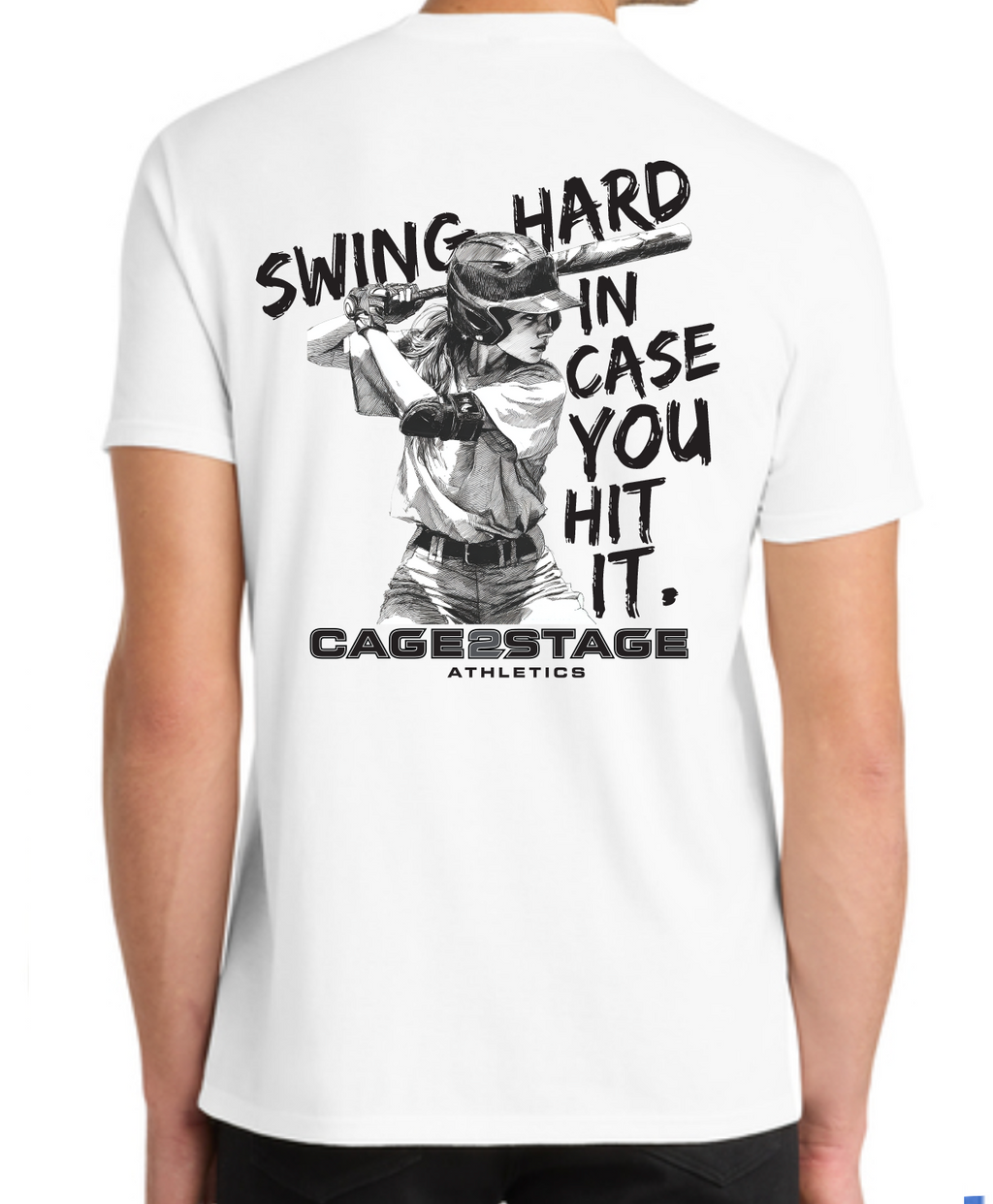 1 Swing Hard In Case Tee